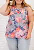 Picture of PLUS SIZE FLORAL RACEBACK TANK TOP